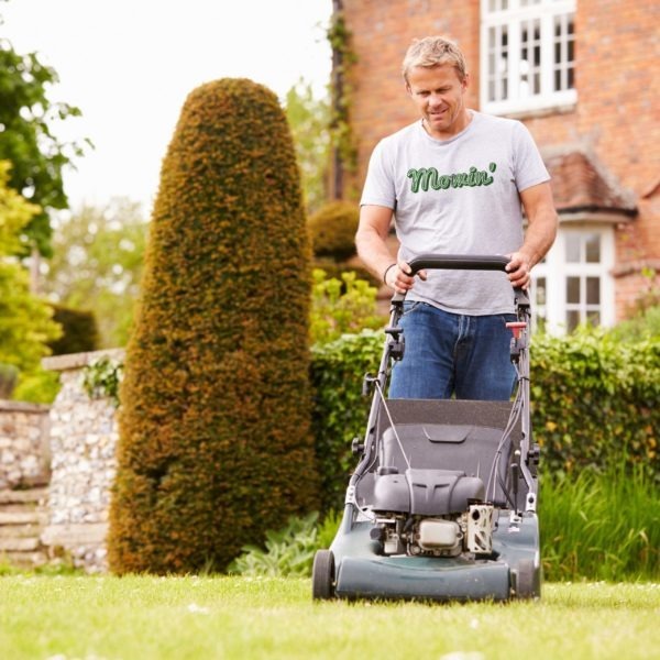 Lawn Mowing Shirt in action