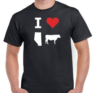 I Love Alberta Beef Black T-Shirt