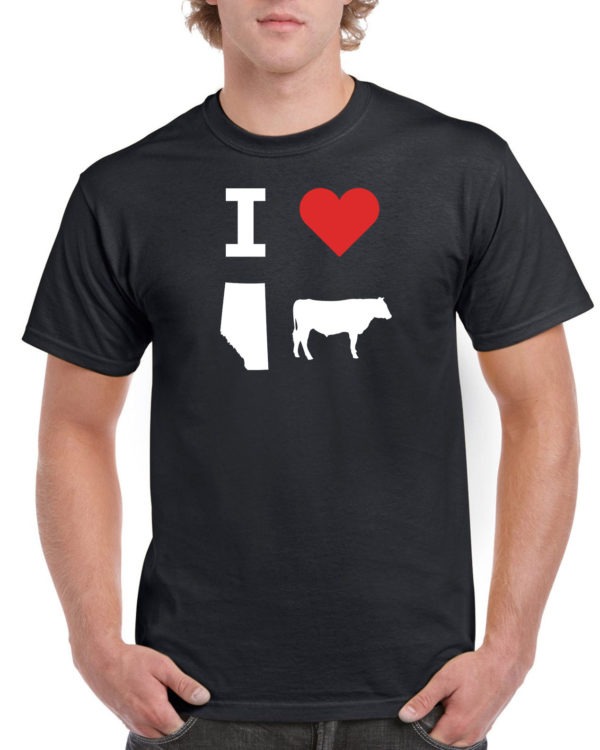 I Love Alberta Beef Black T-Shirt